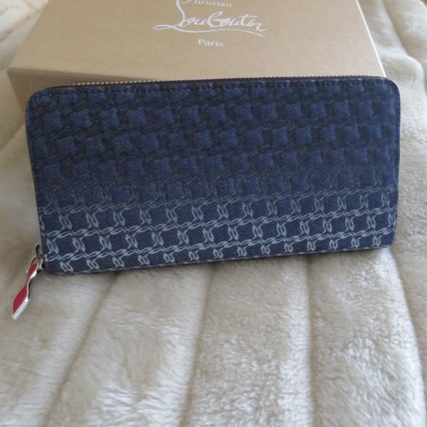 Christian Louboutinルブタン 財布 コピー★パネトーネ 長財布 デニム★おしゃれ♪7042801